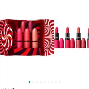 MAC Mistletoe Matte Powder Kiss Lipstick Set X5